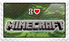 A stamp that says 'I love minecraft'